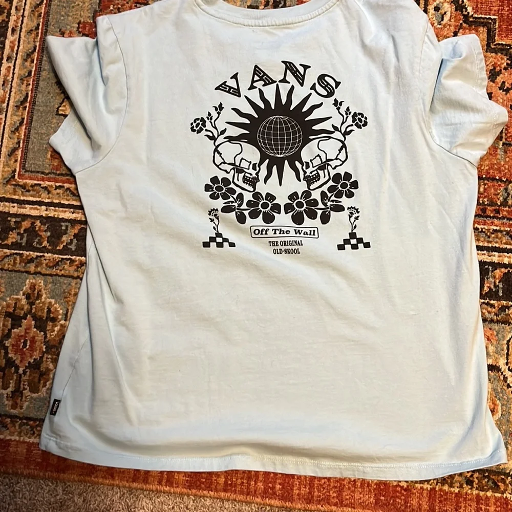 Vans Light Blue and Black Short Sleeve Tees - Picture 3 of 6